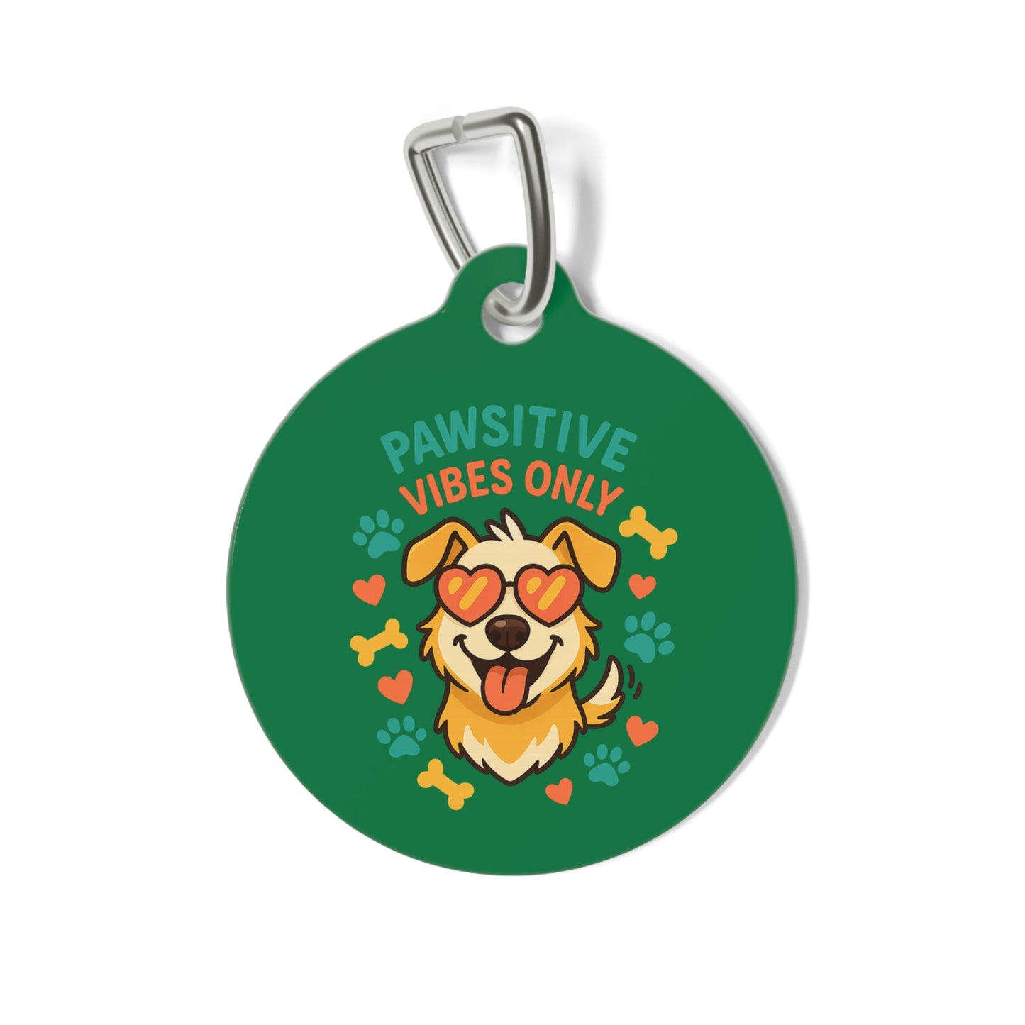 Pawsitive Vibes Only Dog ID Tag