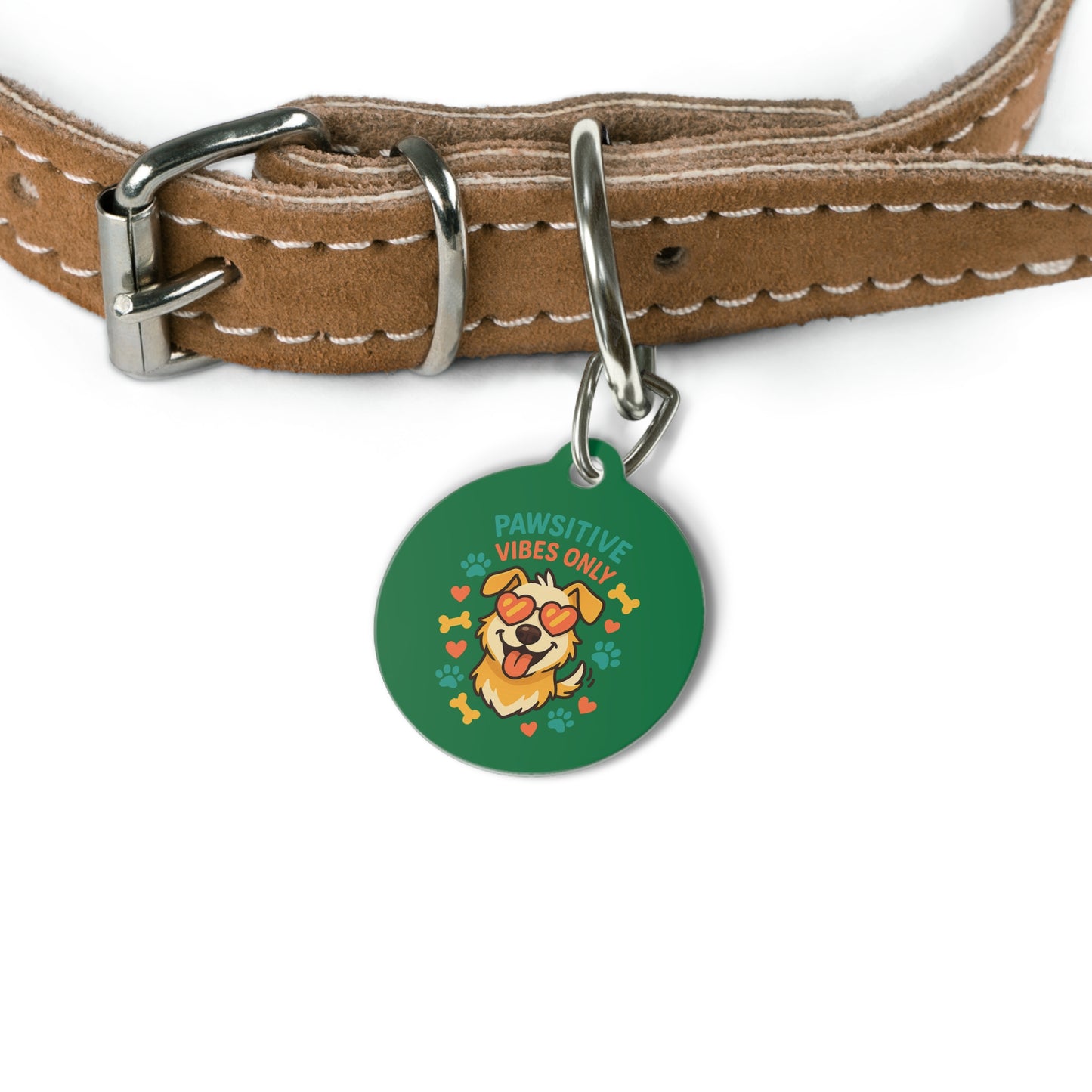 Pawsitive Vibes Only Dog ID Tag