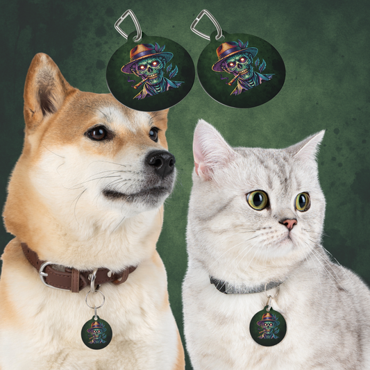 Island Zombie Pet Tag for Dogs and Cats