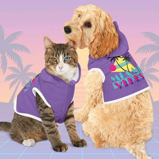 Miami Retro Vibes Pet Hoodie