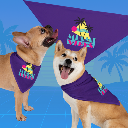 Miami Vibes Dog Bandana
