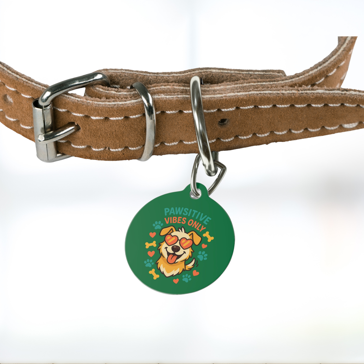 Pawsitive Vibes Only Dog ID Tag