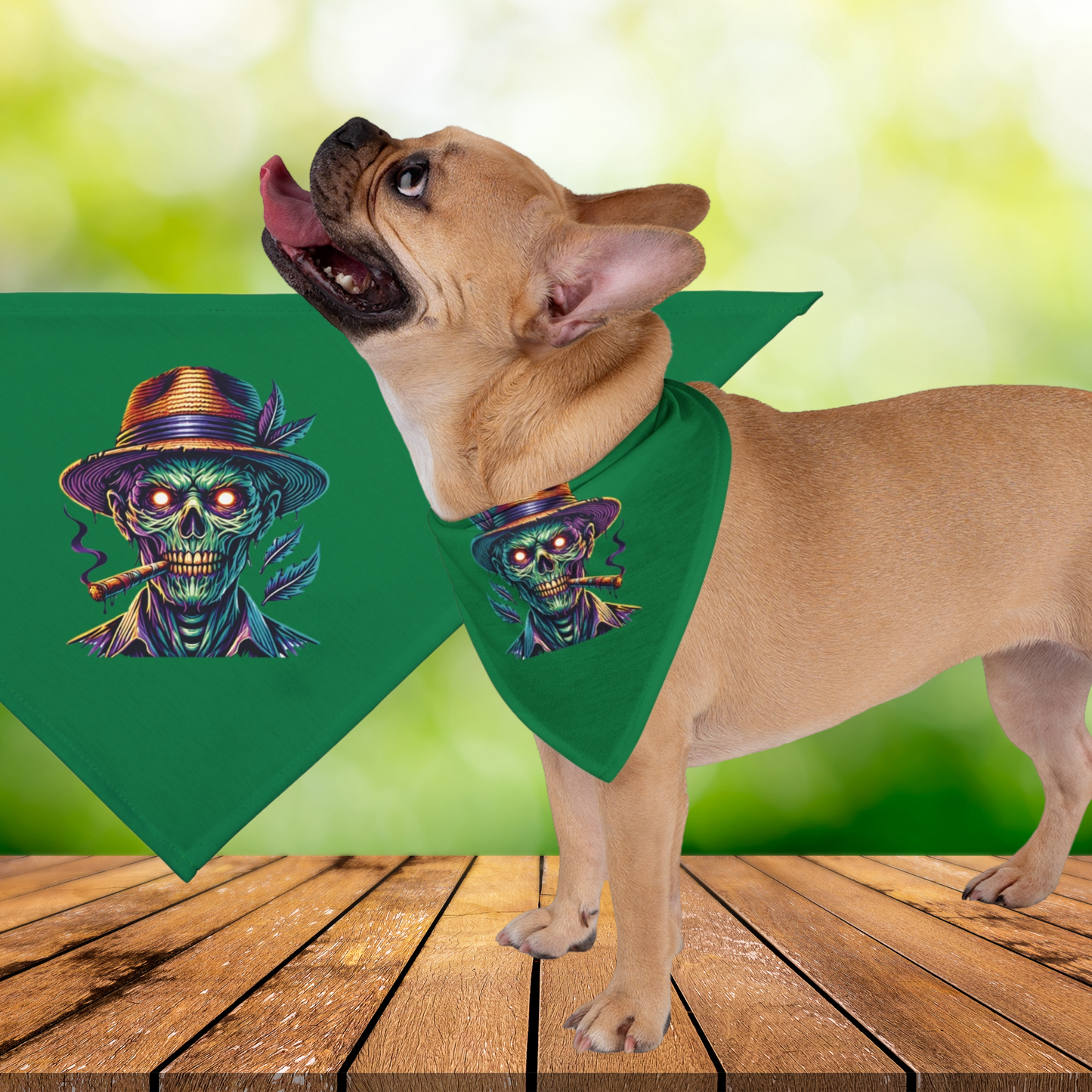Island Zombie Green Dog Bandana