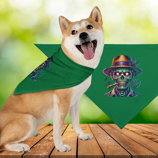 Island Zombie Green Dog Bandana