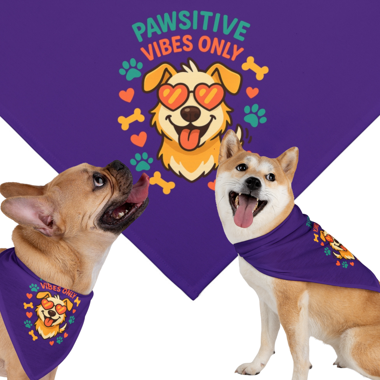 Pawsitive Vibes Pet Bandana