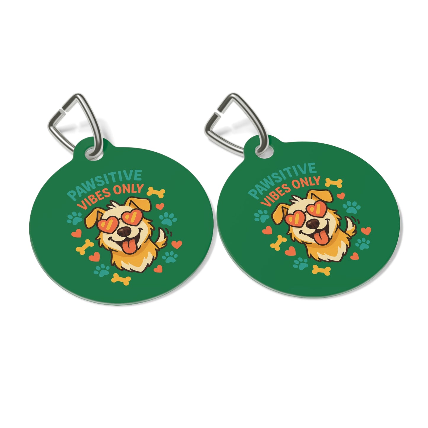 Pawsitive Vibes Only Dog ID Tag
