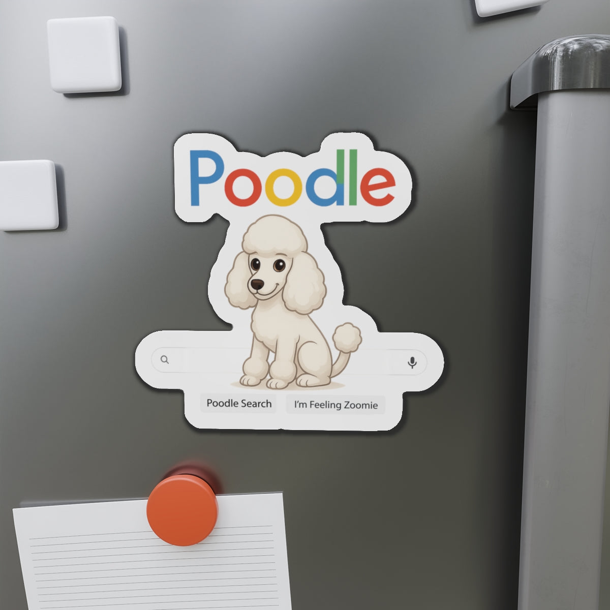 Poodle Search Fridge Magnet