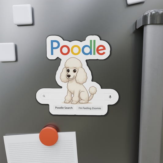 Poodle Search Fridge Magnet