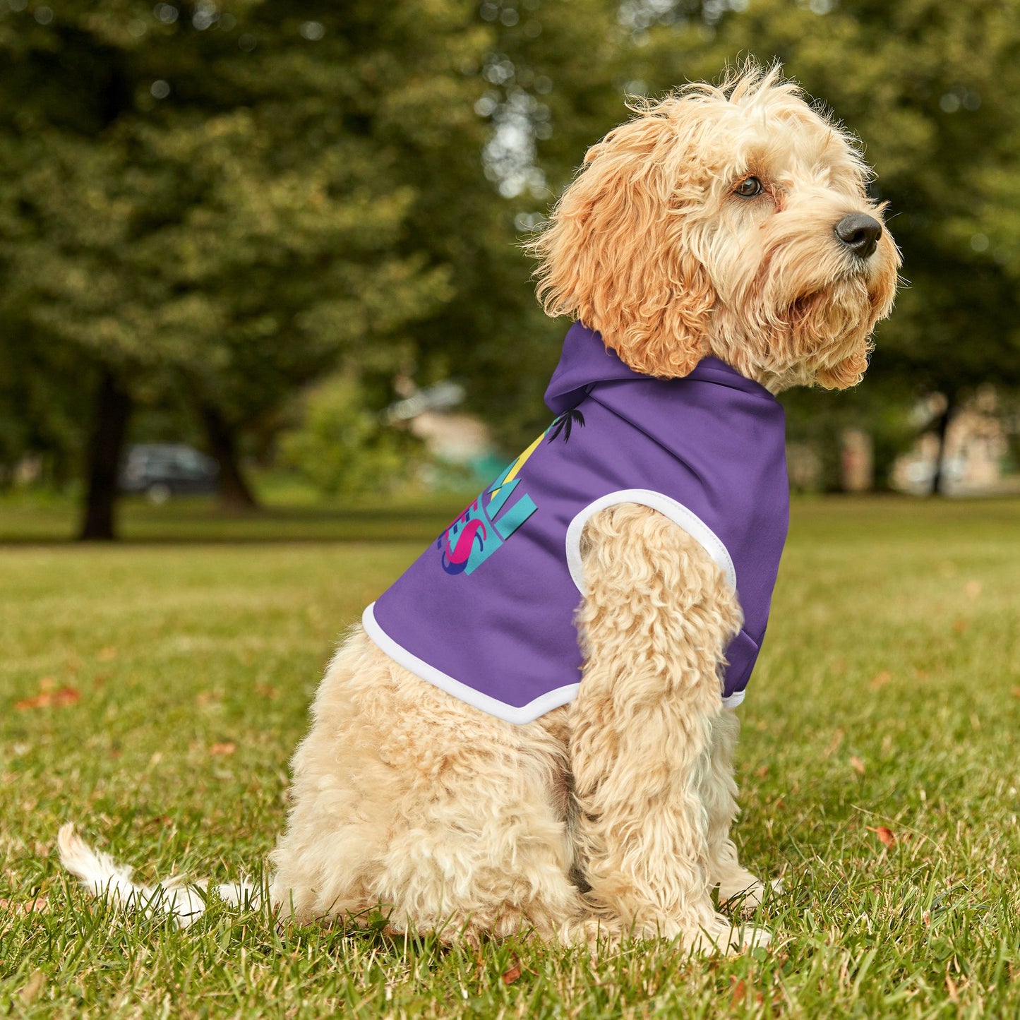 Miami Retro Vibes Pet Hoodie